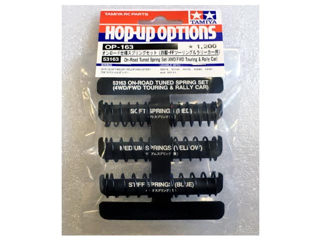 Tamiya Touring Car Spring Set – Short Type, 3 Tensions (Soft/Medium/Stiff) For 1/10 Scale