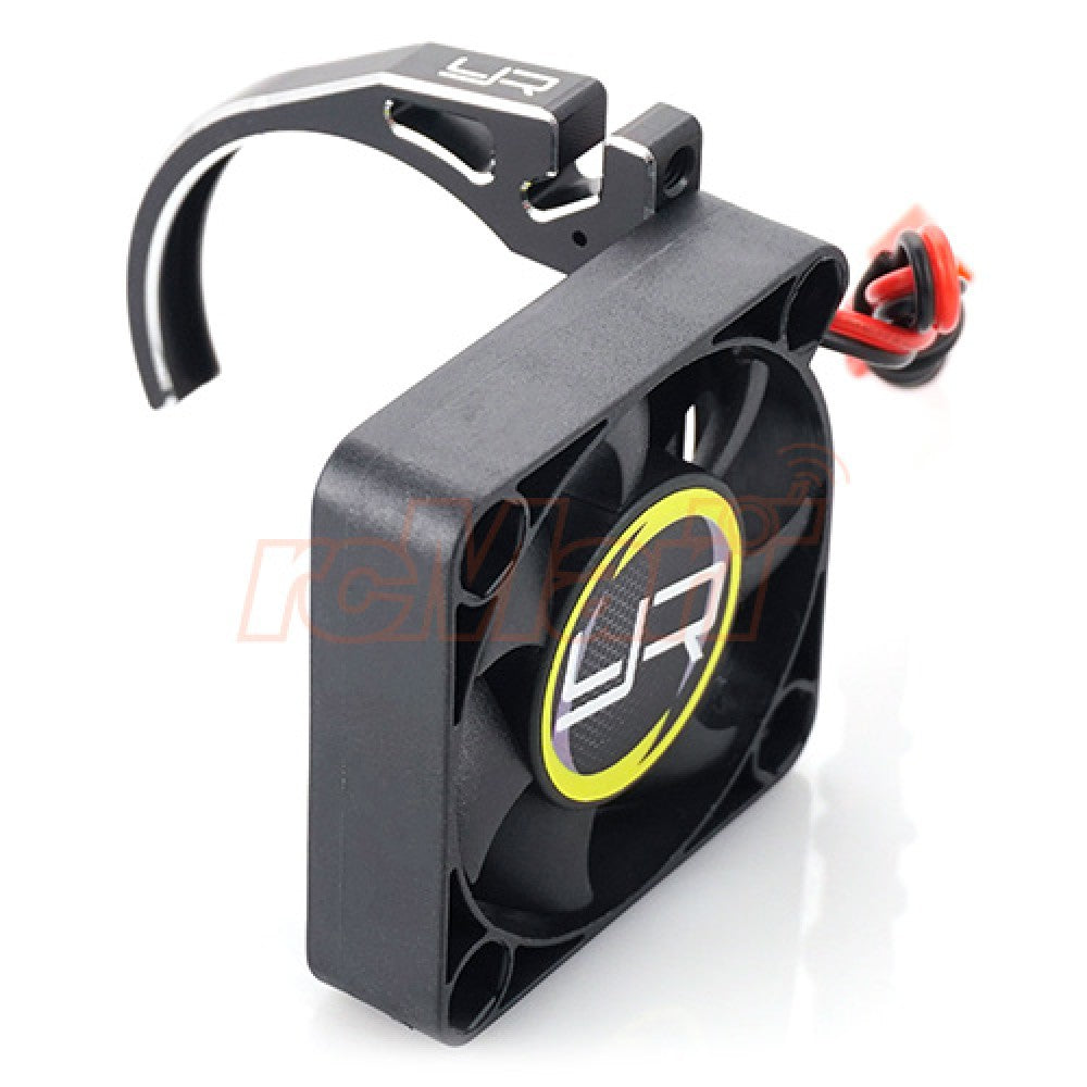 Yeah Racing Aluminum 7075 Fan Mount w/ YA-0327 40mm Fan for 540 Motor Black YA-0526BK