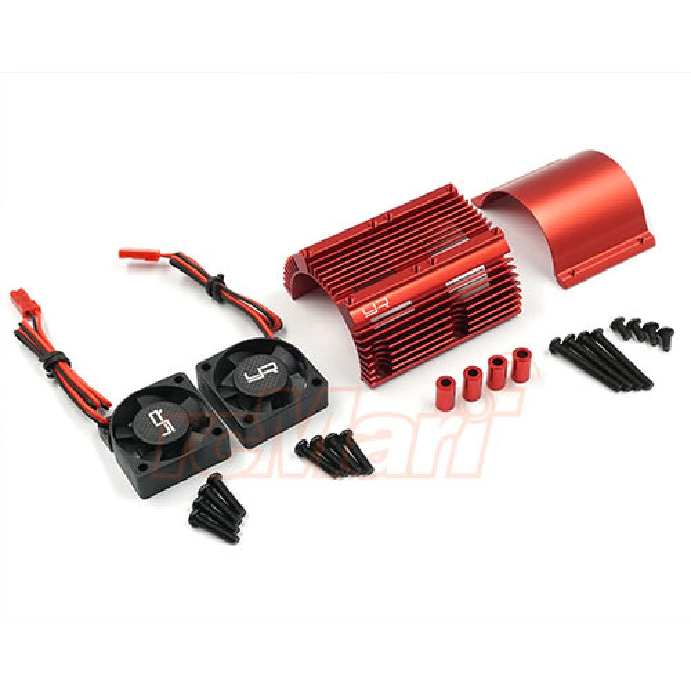 Yeah Racing Heat Sink with Twin Tornado High Speed Fans sets for 1:8 Motors Motor 40.8mm Diameter YA-0261