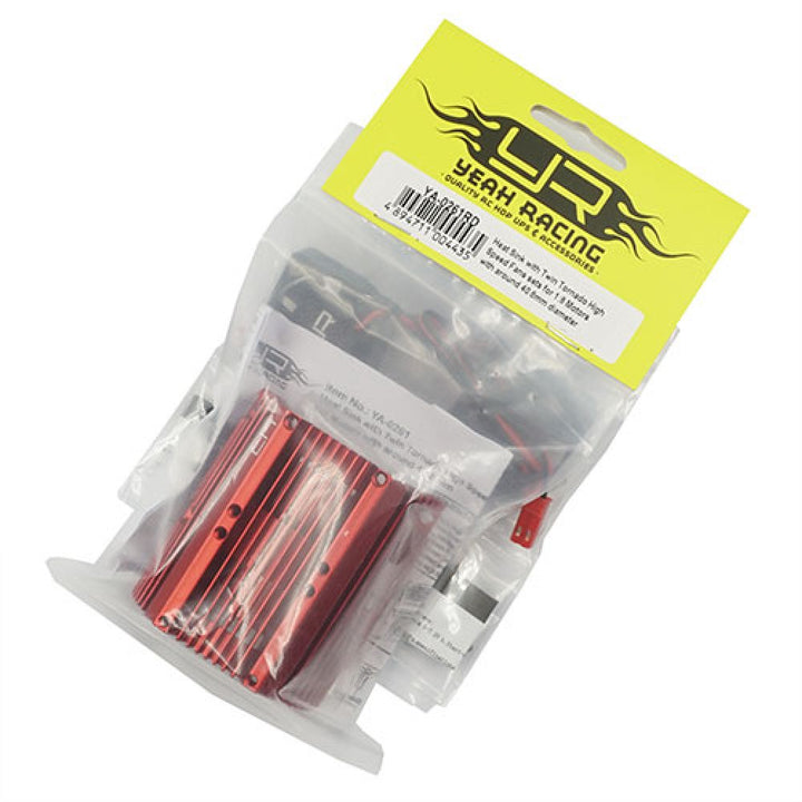 Yeah Racing Heat Sink with Twin Tornado High Speed Fans sets for 1:8 Motors Motor 40.8mm Diameter YA-0261