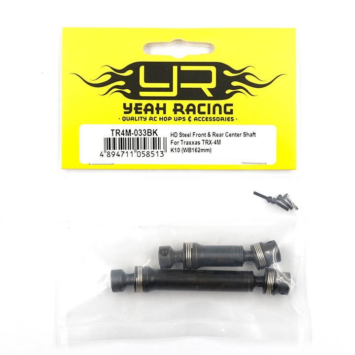 Yeah Racing HD Steel Front &amp; Rear Center Shaft For Traxxas TRX-4M K10 (WB162mm)