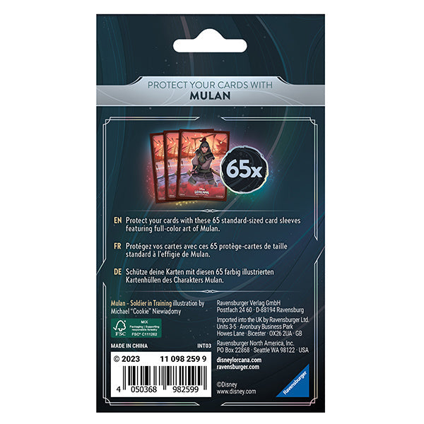 Disney Lorcana: Rise of the Floodborn Card Sleeves Mulan (65 ct.)