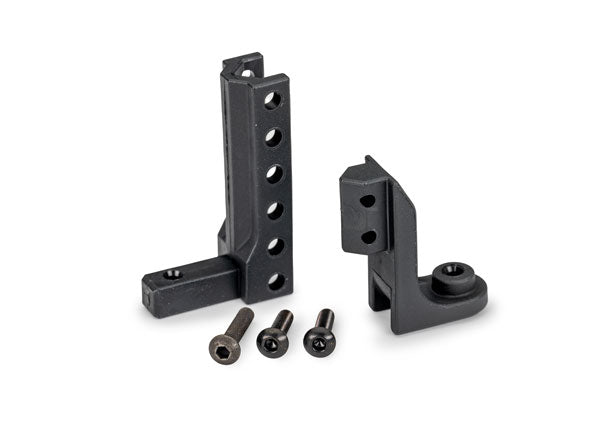 Hitch, boat trailer (top &amp; bottom)/ 3x12mm BCS (black stainless) (2)