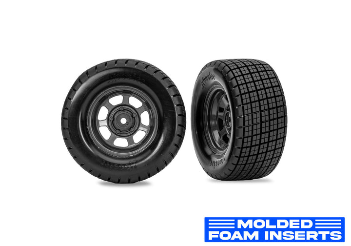 Dirt Oval Gray Front Wheels w/ Hoosier Tires (2) 10473R