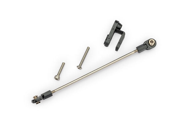 Rudder pushrod, assembled/ servo horn/ 3x22mm BCS (stainless) (1)/ 3x15mm CS (stainless) (1) 10641