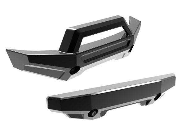 Bumper, Front (1)/ Rear (1) (Black chrome) 10735-BLKCR