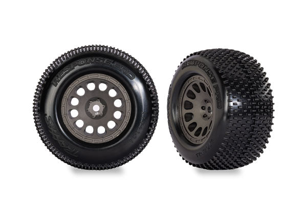 Tires &amp; Wheels Dual Profile Assembled Response Pro Charcoal Gray Wheels (2) 10774