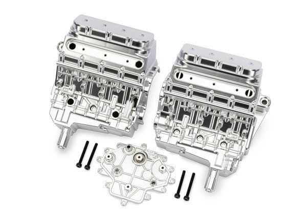 Engine Block Satin Chrome With Screws 10981-SATIN