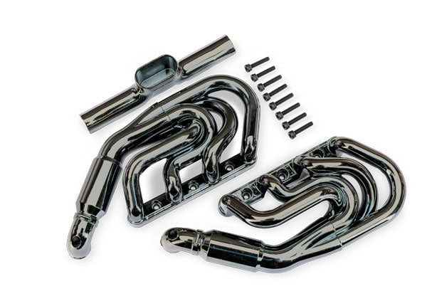Engine Exhaust Black Chrome With Screws 10982-BLKCR
