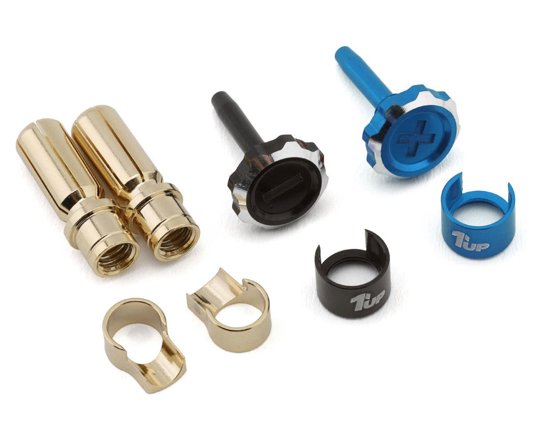 1UP Racing "Lockdown" Adjustable Bullet Plug Grips w/5mm Bullets