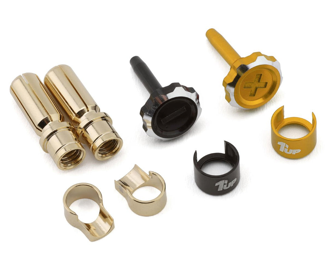 1UP Racing "Lockdown" Adjustable Bullet Plug Grips w/5mm Bullets