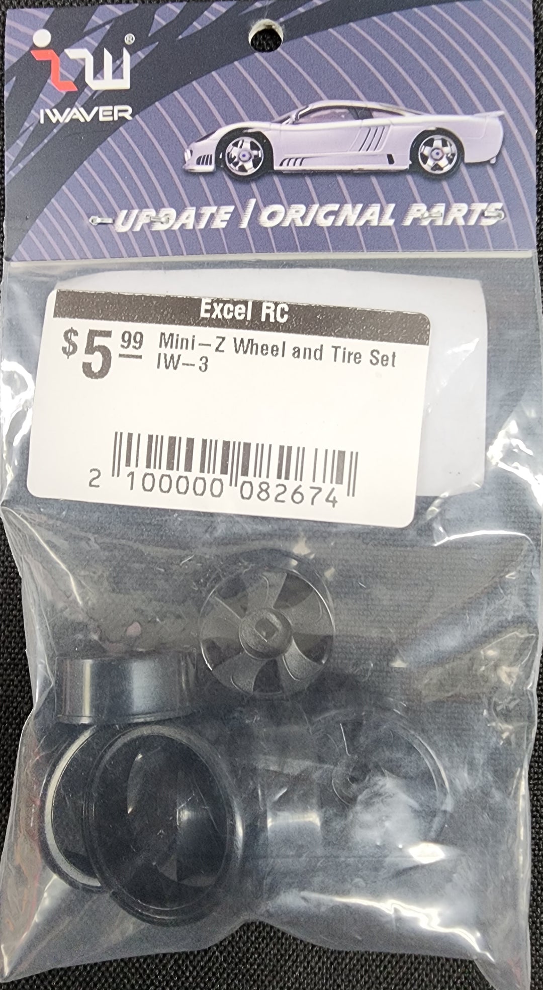 Mini-Z Wheel and Tire Set IW-3