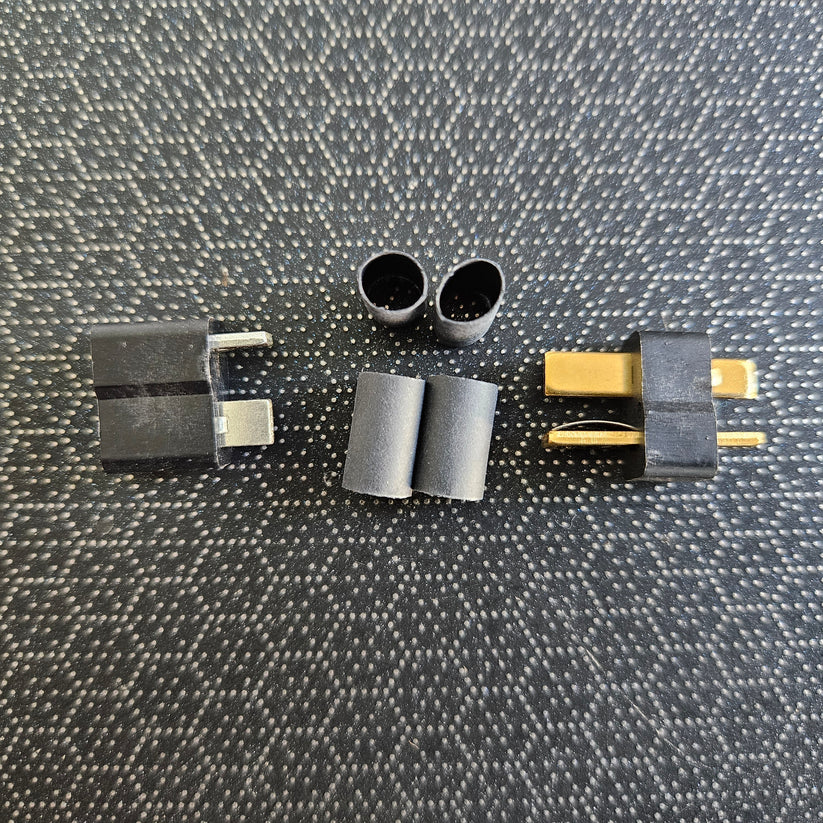 WS Deans Ultra Plug HB Male and Female Pair With 3/16 Inch Shrink Wrap 1310