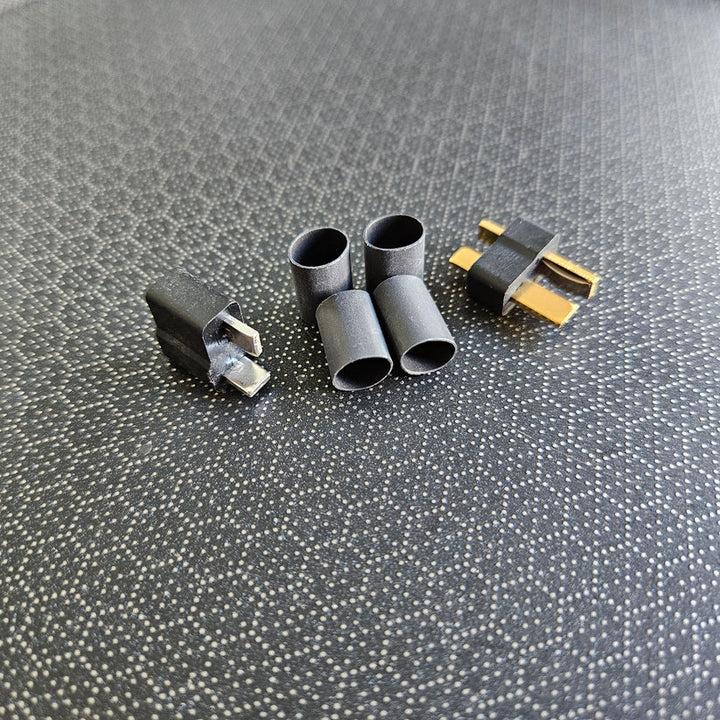 WS Deans Ultra Plug HB Male and Female Pair With 1/4 Inch Shrink Wrap 1313