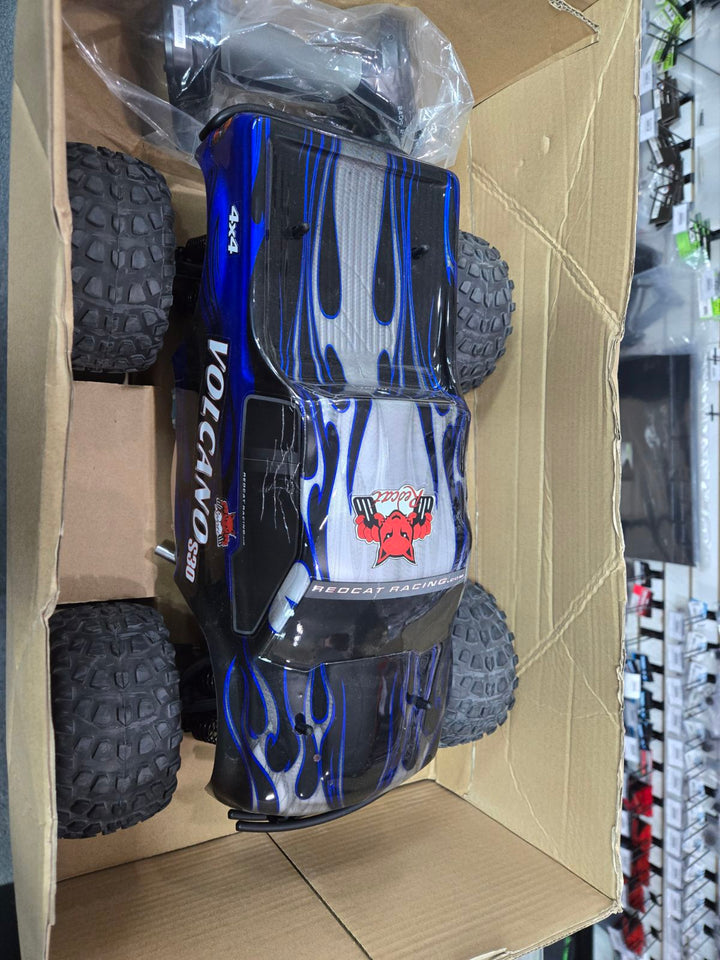 OPENBOX RETURN Redcat Racing Nitro 2.4GHz Volcano S30 Truck, 1/10 Scale, Blue/Silver