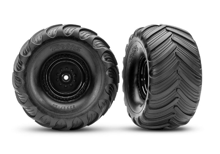 Traxxas 3663 Tires &amp; Wheels Assembled Glued 3663 (2WD electric rear) (2)