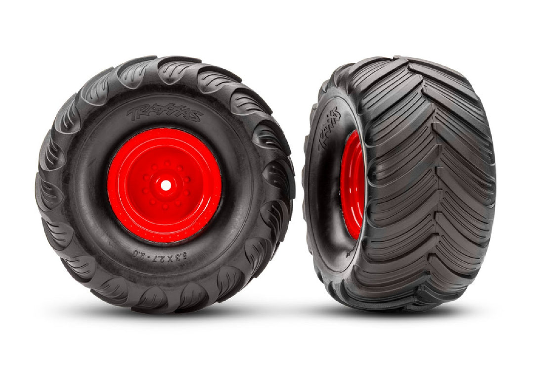 Traxxas 3663 Tires &amp; Wheels Assembled Glued 3663 (2WD electric rear) (2)