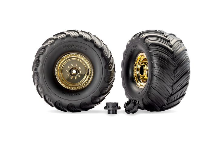Traxxas 3663 Tires &amp; Wheels Assembled Glued 3663 (2WD electric rear) (2)