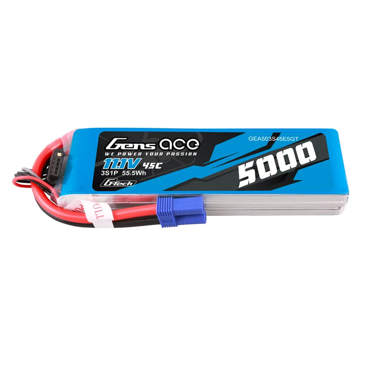 5000mAh 11.1V 45C 3S1P G-Tech  Lipo Battery Pack