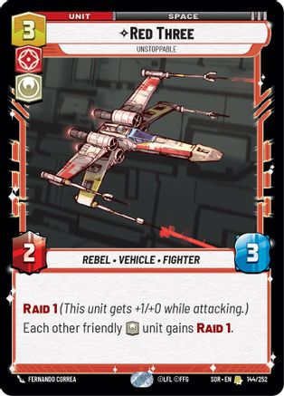 Red Three - Unstoppable (144/252) - Spark of Rebellion