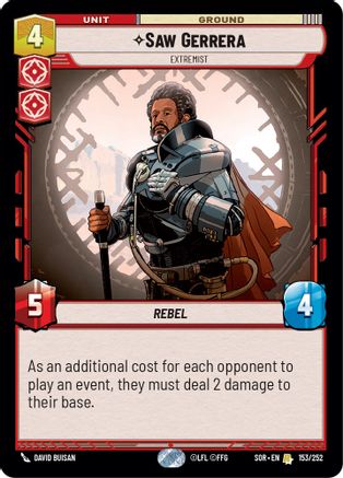 Saw Gerrera - Extremist (153/252) - Spark of Rebellion Foil
