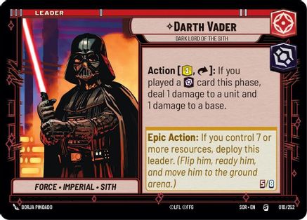 Darth Vader - Dark Lord of the Sith (010/252) - Spark of Rebellion
