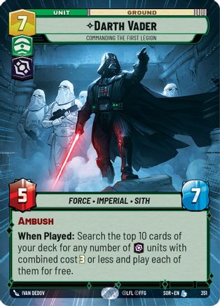 Darth Vader - Commanding the First Legion (Hyperspace) (351) - Spark of Rebellion Foil