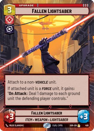 Fallen Lightsaber (Hyperspace) (400) - Spark of Rebellion Foil