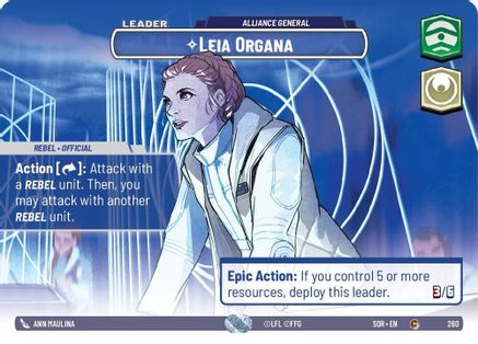 Leia Organa - Alliance General (Showcase) (260) - Spark of Rebellion Foil