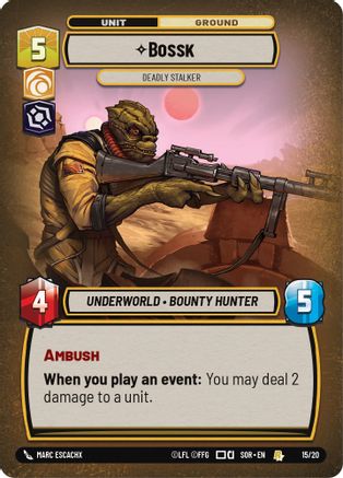 Bossk - Deadly Stalker (15/20) - Spark of Rebellion Weekly Play Promos Foil