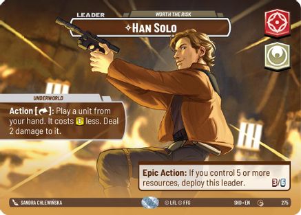 Han Solo - Worth the Risk (Showcase) (275) - Shadows of the Galaxy Foil