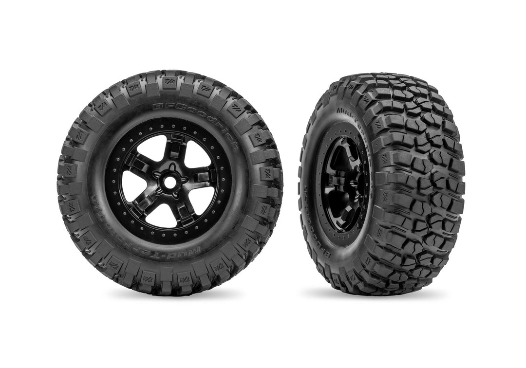 SCT Black Wheels &amp; BFG Mud-Terrain T/A KM2 Tires (2) 5879-BLK