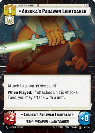 Ahsoka's Padawan Lightsaber (Hyperspace) (03/20) - Twilight of the Republic Weekly Play Promos Foil