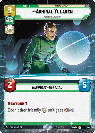 Admiral Yularen - Advising Caution (Hyperspace) (364) - Twilight of the Republic Foil