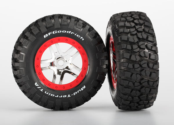 Tire & wheel Assembled SCT Split-Spoke Beadlock Wheel BFG Mud-Terrain  T/A KM2 Tires (2) (front/rear) 5975