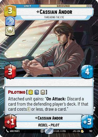 Cassian Andor - Threading the Eye (Hyperspace Foil) (782) - Jump to Lightspeed Foil