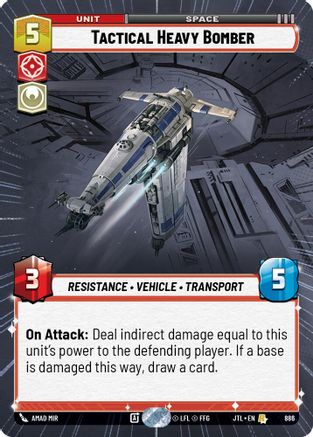 Tactical Heavy Bomber (Hyperspace Foil) (886) - Jump to Lightspeed Foil