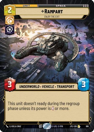 Rampart - Enjoy the Exit (Hyperspace Foil) (916) - Jump to Lightspeed Foil