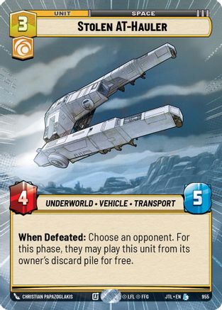 Stolen AT-Hauler (Hyperspace Foil) (955) - Jump to Lightspeed Foil