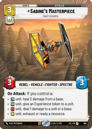 Sabine's Masterpiece - Crazy Colorful (Hyperspace Foil) (984) - Jump to Lightspeed Foil