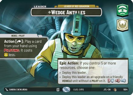 Wedge Antilles - Leader of Red Squadron (Showcase) (1004) - Jump to Lightspeed Foil