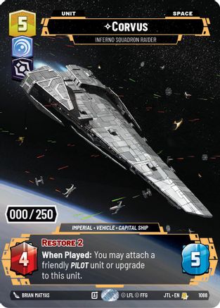 Corvus - Inferno Squadron Raider (Serialized) (1088) - Jump to Lightspeed Foil