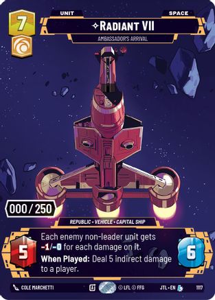 Radiant VII - Ambassadors' Arrival (Serialized) (1117) - Jump to Lightspeed Foil