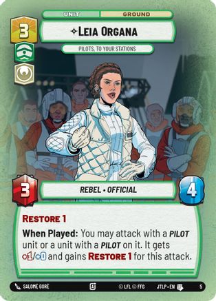 Leia Organa - Pilots, To Your Stations (5) - Jump to Lightspeed  Weekly Play Promos