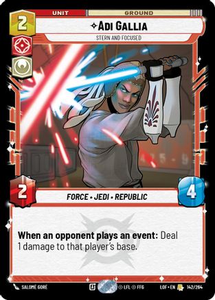 Adi Gallia - Stern and Focused (142/264) - Legends of the Force