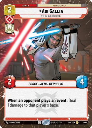 Adi Gallia - Stern and Focused (Hyperspace Foil) (882) - Legends of the Force Foil