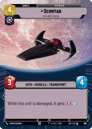 Scimitar - Sith Infiltrator (Hyperspace Foil) (973) - Legends of the Force Foil