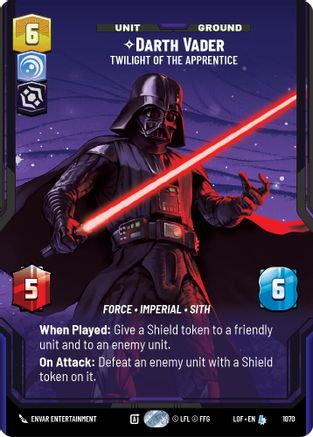 Darth Vader - Twilight of the Apprentice (Prestige Foil) (1070) - Legends of the Force Foil