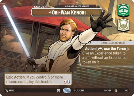 Obi-Wan Kenobi - Courage Makes Heroes (Showcase) (1012) - Legends of the Force Foil