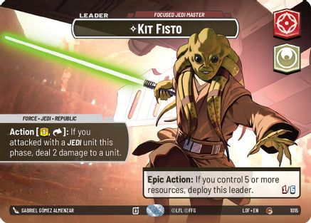 Kit Fisto - Focused Jedi Master (Showcase) (1015) - Legends of the Force Foil